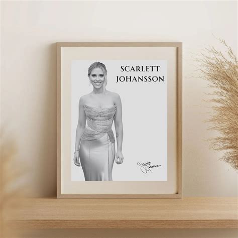 Scarlett Johansson Poster With Autograph Etsy