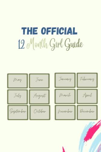 The Official 12 Month Girl Guide Log Book Simple Timesheet To Record