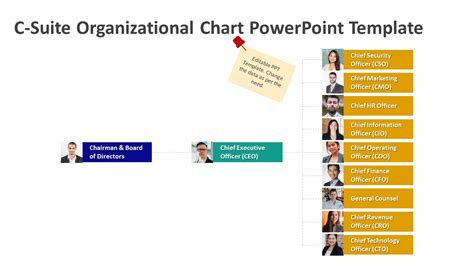 C Suite Organizational Chart Powerpoint Template Ppt Template