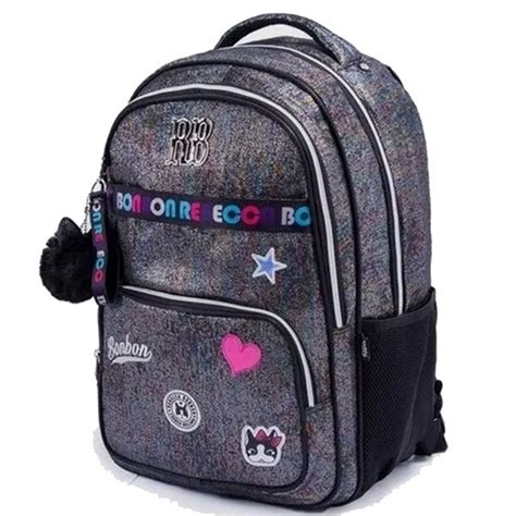 Mochila Feminina Notebook Rebecca Bonbon Glitter Costas Tam G Faculdade