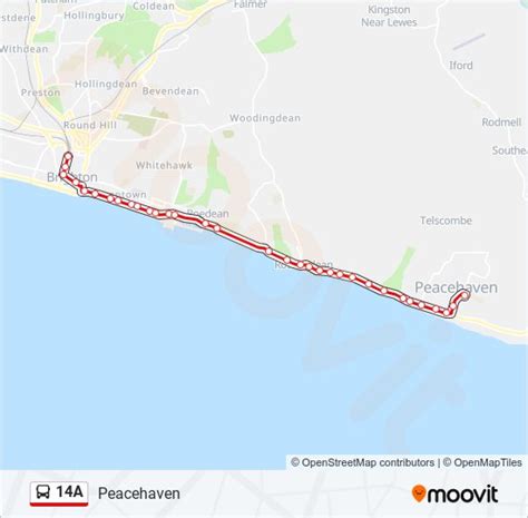 14a Route Schedules Stops Maps Peacehaven Updated