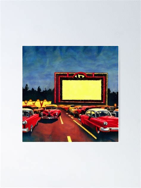 "1950s Drive-In Movie Theater" Poster for Sale by Zeph1 | Redbubble