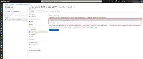 Erstellen Eines Azure Snapshots Von Einer Virtuellen Festplatte