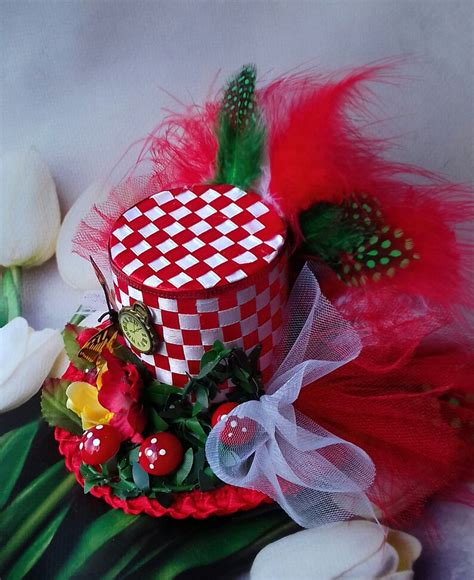 Mini Top Hat Centerpiece Mad Hatter Hat Headband Alice Etsy