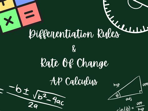 Differentiation Rules And Rate Of Change Handwritten Ap Calculus Notes