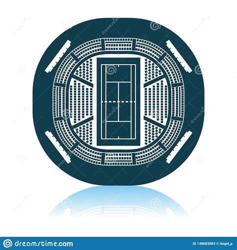 Icono De La Opini N A Rea Del Estadio Del Tenis Ilustraci N Del Vector