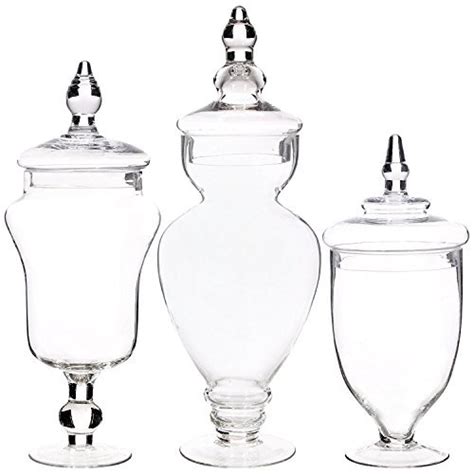 Palais Glassware Clear Glass Apothecary Jars Wedding Candy Buffet