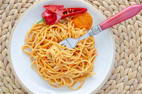 Spaghetti Z Paprykowym Pesto Przepis Na Sprawdzona Kuchnia