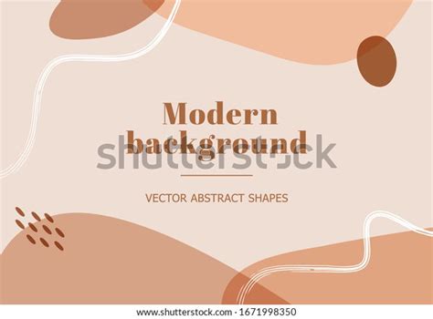 Stylish Background Organic Abstract Shapes Nude Stock Vector Royalty Free 1671998350