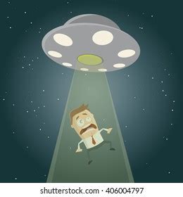 Ufo Abduction Cartoon Clipart Stock Vector Royalty Free 406004797