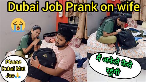 Dubai Job Prank On Wife 😱 Gone Emotional She Cried Very Badly 😭 Prankonwife Komaldev Youtube