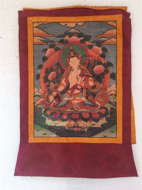 Thangka Leinen Mineralfarben Wei E Tara Nepal Catawiki