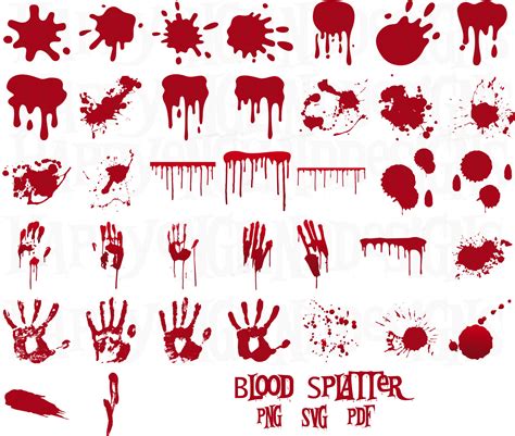 Blood Splatter Svg Clipart Cut Files Bleeding Hand Svg Premiumsvg