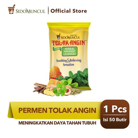 Promo SIDOMUNCUL Permen Tolak Angin Isi 50 Butir Masuk Angin