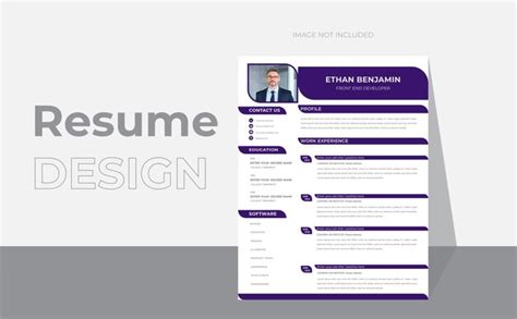 Diseño De Plantilla De Vector De Curriculum Vitae Creativo Plantilla De Cv Minimalista Diseño De