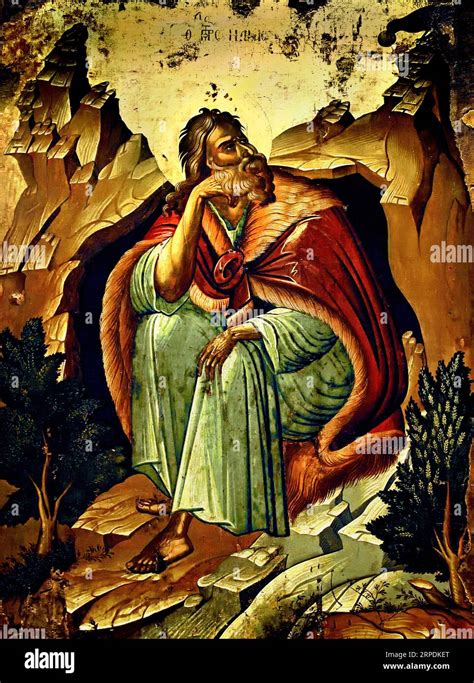 Icon Of The Prophet Elijah Early 17th Century Athens Greece Byzantine