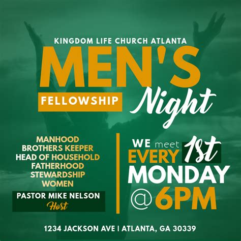 Mens Fellowship Night Template Postermywall