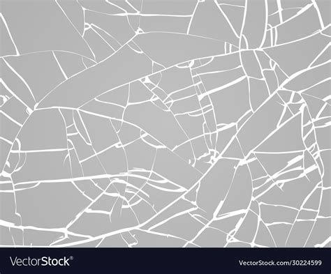 Broken Glass Texture White Cracked Mirror Pattern Vector Image