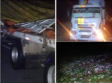 Camión cargado con gaseosas despistó y volcó en la ruta 14 Mercurio