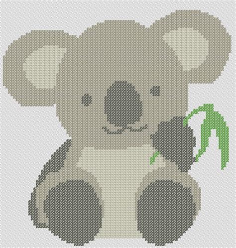 Kit Point De Croix Mignon Koala Etsy France