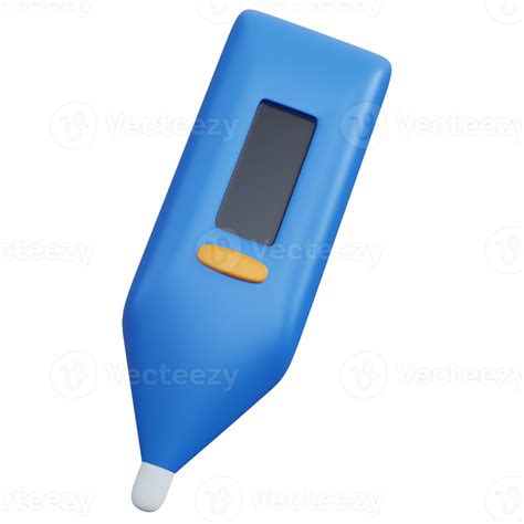 3d Rendering Blue Thermometer Isolated 11617740 Png