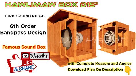 Halimaw Box D15 Simplified TURBOSOUND NUQ115 Bandpass Subwoofer Box