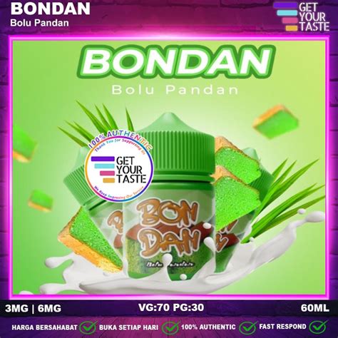 Jual Liquid Bondan V1 Bolu Pandan Original 60ML By Pamela Safitri X