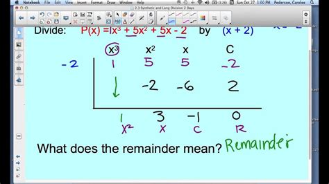 Remainder Theorem with Synthetic Division - YouTube