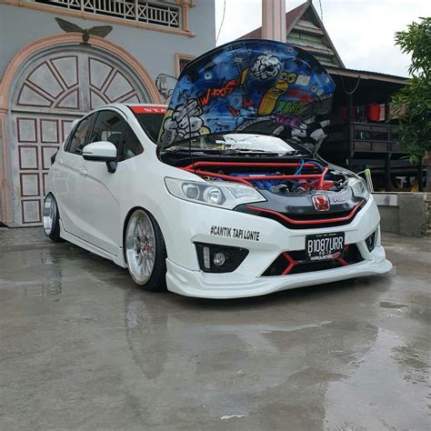 White Honda Jazz On Mugen Full Body Kit Modifiedx Artofit