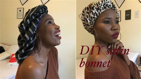 DIY Satin Bonnet For Natural Hair YouTube