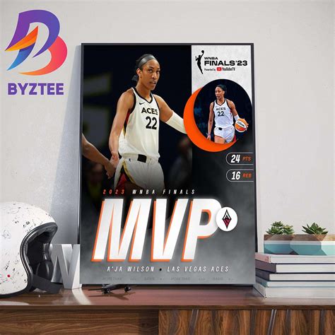 Congratulations Aja Wilson Is 2023 Wnba Finals Mvp Wall Decor Poster