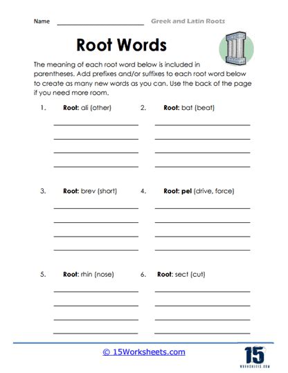 Greek And Latin Roots Worksheets Worksheets Worksheets Library