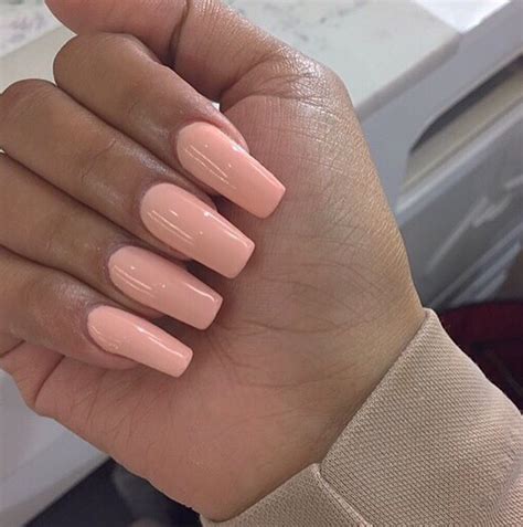 Peach Acrylic Nails