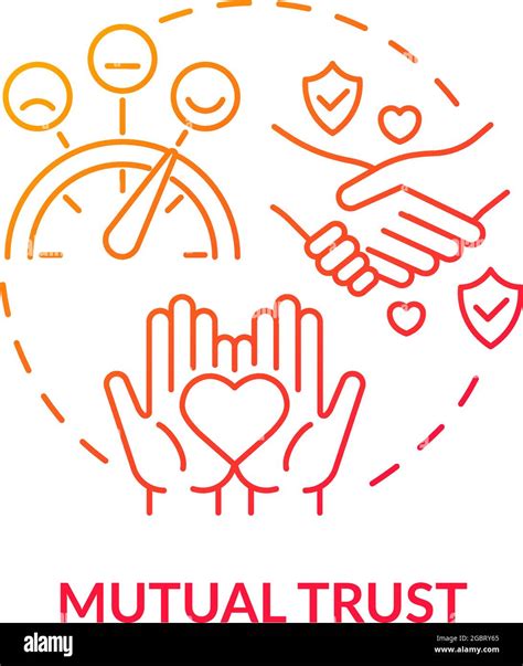 Mutual Trust Red Concept Icon Stock Vector Image Art Alamy