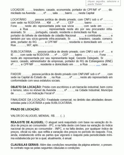 Refer Ncia De Contrato De Loca O De Im Vel Comercial Por Prazo