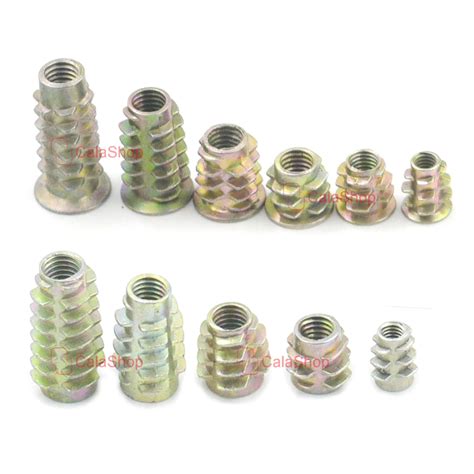 50 Pcs Lot M4 M5 M6 Zinc Steel Alloy Furniture Flange Threaded Nuts