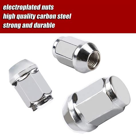 20 PC M12x1 25 12x1 25 19mm Hex 1 38 Tall Lug Nuts Chrome Lug Nuts EBay