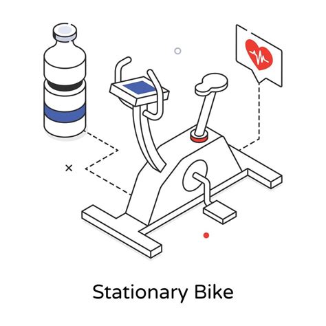 Trendy Stationary Bike 20617860 Vector Art at Vecteezy