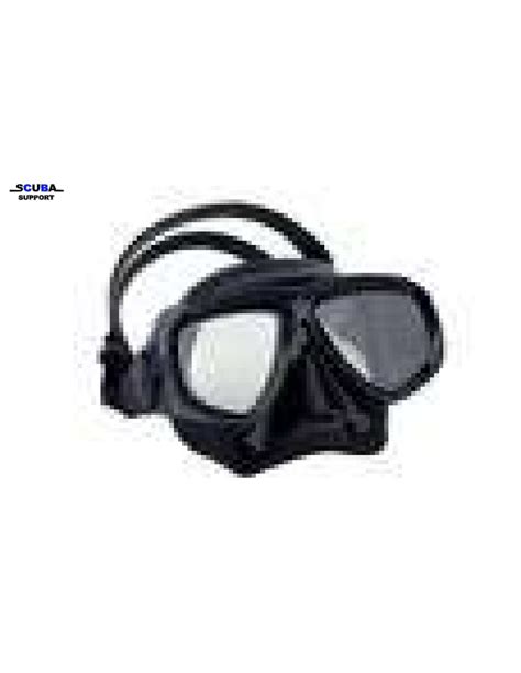 Low Profile Dual Lens Mask With Black Frame And Black Skirt Scuba