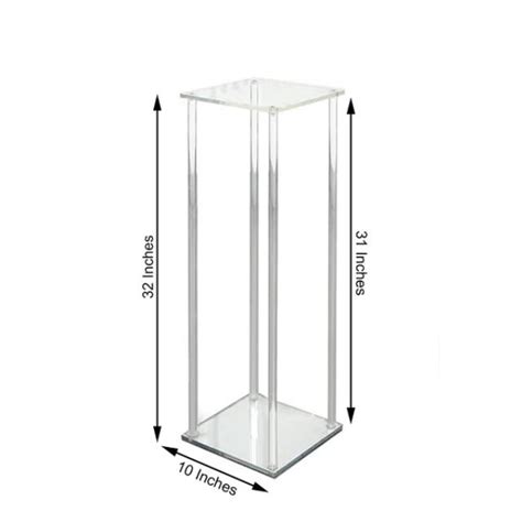 Pedestal 32 Inch Clear Acrylic Rentals Tupelo Ms Where To Rent