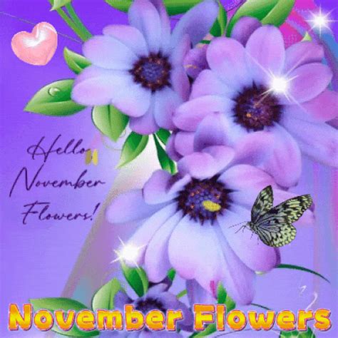 Hello November Flowers Card For You Free November Flowers Ecards 123 Greetings