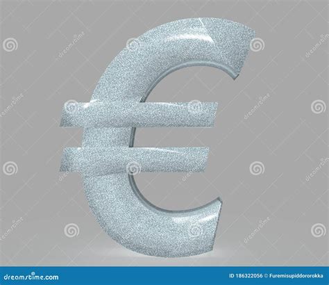 Euro Symbol Sign Isolated Eur D Render Stock Illustration