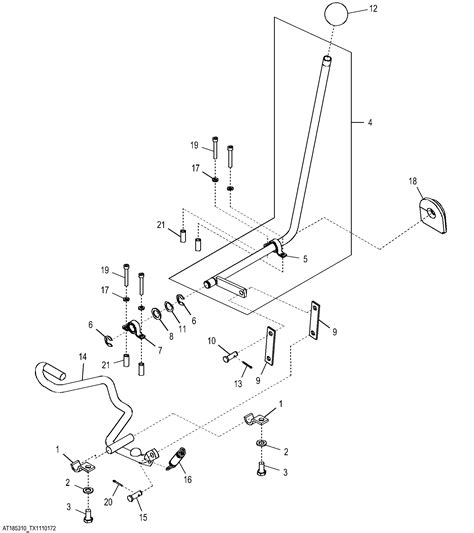 310K BACKHOE LOADER Boom Lock Lever And Linkage Standard Control