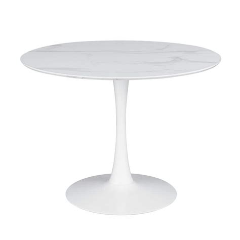 Reviews For Benjara In White Marble Top Pedestal Dining Table Seat