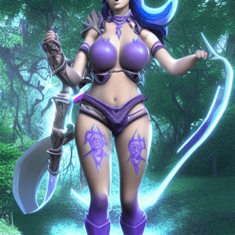 Lana Rhoades Draenei Sexy Warrior Fantasy Unreal Engine 3D 16k AMOLED