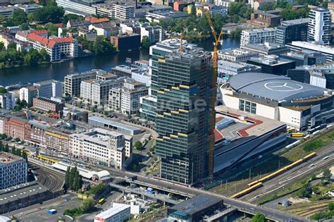 Luftaufnahme Berlin Hochhaus Geb Udekomplexes Edge East Side