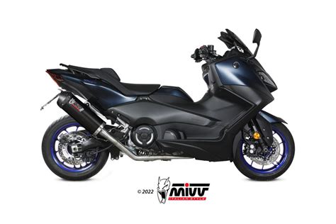 Scarico Yamaha T Max Mivv Oval Inox Nero Con Coppa Carbonio Y