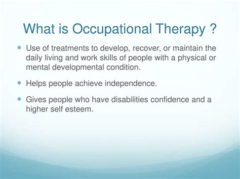 Ppt Occupational Therapy Powerpoint Presentation Free Download Id