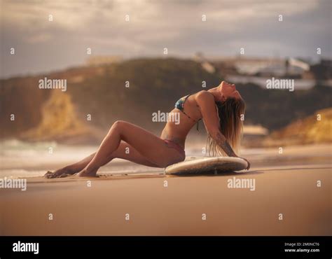 Blonde Bikini Model Hi Res Stock Photography And Images Alamy