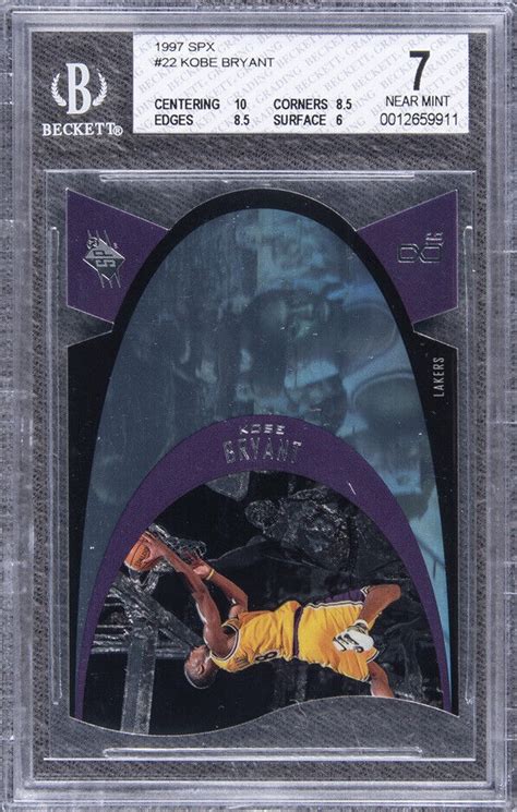 Kobe Bryant Spx Gold Rookie Card La Lakersbgs Beckett Nm